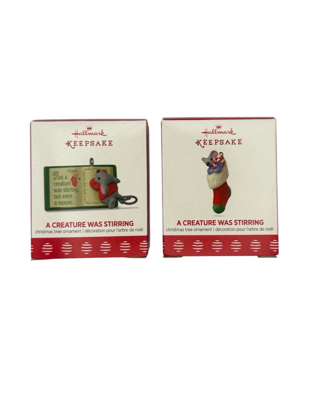 2017 Hallmark Keepsake Ornament Miniature A Creature Was Stirring #1 & #2 Mouse